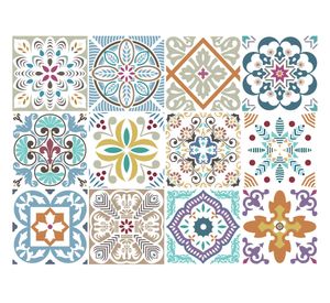 Vinilo adhesivo 15x15 cm Blumen 12 unidades