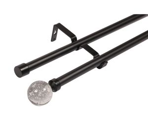Barra extensible 120/210 cm cristal negro Cotidiana