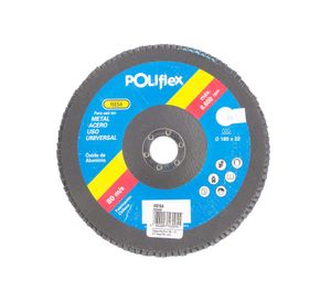 Disco laminado 7'' universal óxido aluminio Poliflex.