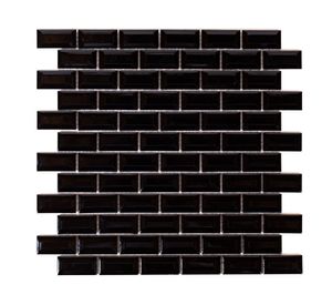 Malla de cerámica 30x30 cm negro biselado Norglas