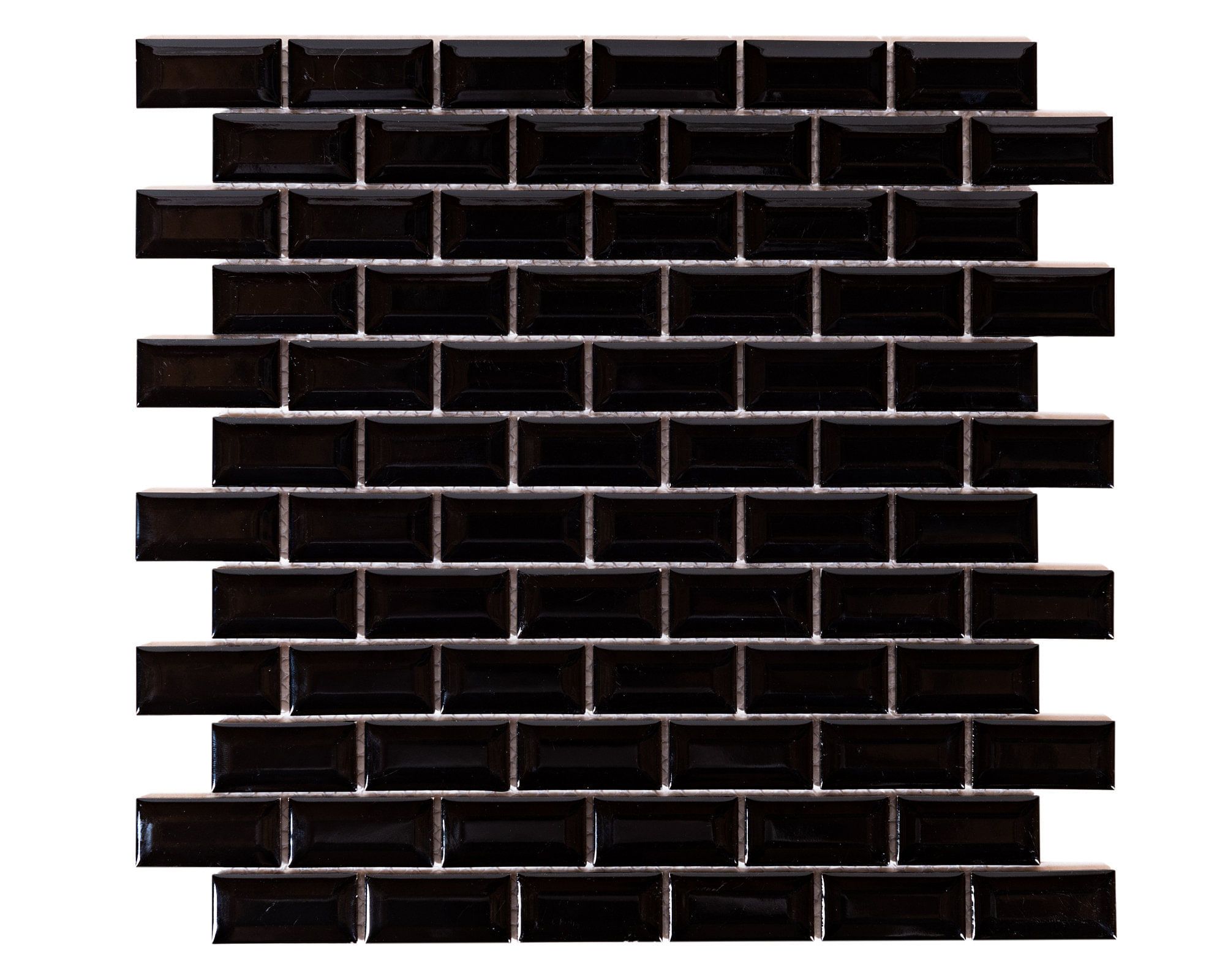 Malla de cerámica 30x30 cm negro biselado Norglas