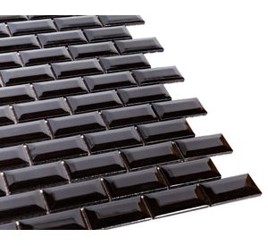 Malla de cerámica 30x30 cm negro biselado Norglas