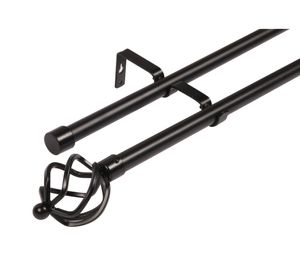 Barra extensible 120/210 cm piña negro Cotidiana