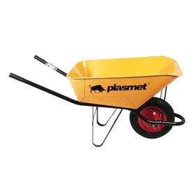 Carretilla concretera 90 litros CC-2 amarilla Plasmet