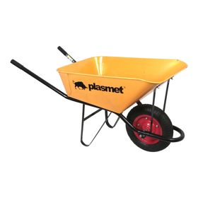 Carretilla concretera 90 litros CC-2 amarilla Plasmet