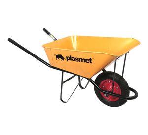 Carretilla concretera 90 litros CC-2 amarilla Plasmet