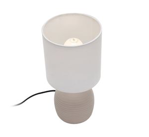 Lámpara sobremesa 1L E27 concreto beige Abitare