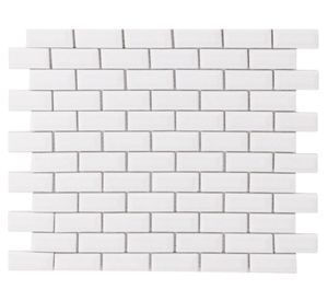 Malla cerámica 30x30 cm biselado blanco Norglas