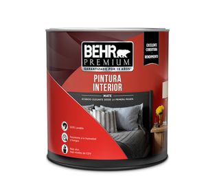 Esmalte al agua 1/4 galón Premium blanco mate Behr