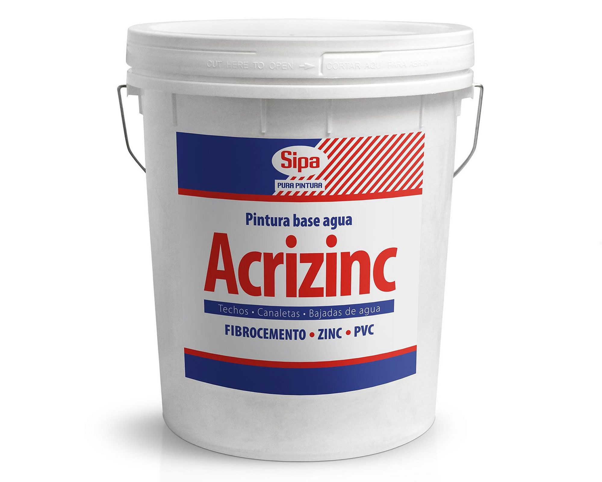 Pintura Techo Acrizinc 1 Galón Rojo Colonial Satín Sipa