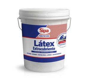Látex 1 tineta Extracubriente blanco invierno mate Sipa
