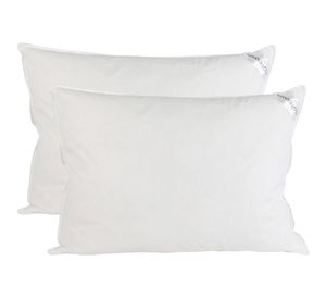 Almohada pluma 50x70 cm blanco 2 unidades Cotidiana