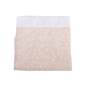 Cortina baño 180x180 cm lino estampado blanco Cotidiana