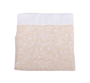 Cortina baño 180x180 cm lino estampado blanco Cotidiana