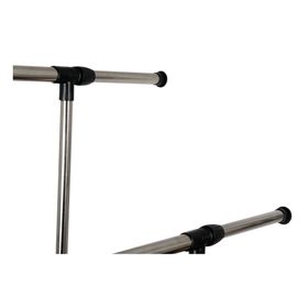 Colgador ropa extensible 145x43x165 cm barra intermedia doble ruedas Cotidiana