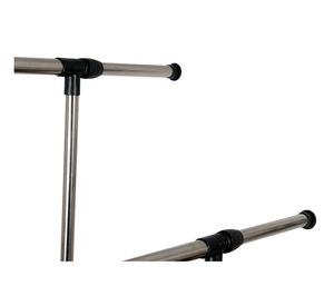 Colgador ropa extensible 145x43x165 cm barra intermedia doble ruedas Cotidiana