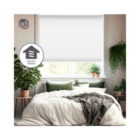 Cortina roller blackout 150x165 cm gris claro Cotidiana