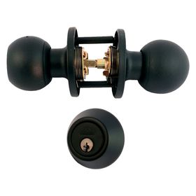 Pack cerradura acceso principal + cerrojo negro Arnik