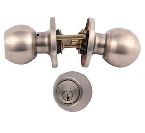 Pack cerradura acceso principal + cerrojo cromo Arnik