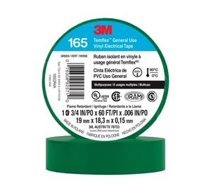 Cinta eléctrica 19 mm x 18,3 m Temflex 165 verde