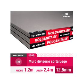 Plancha yeso cartón 12,5x1200x2400 mm RF BR rojo Volcán
