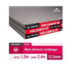 Plancha yeso cartón 12,5x1200x2400 mm RF BR rojo Volcán