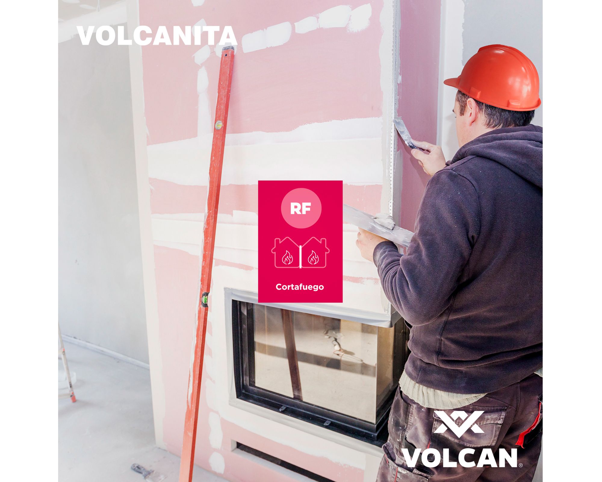 Plancha yeso cartón 12,5x1200x2400 mm RF BR rojo Volcán