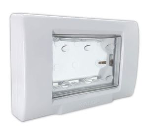 Tapa 3 módulos blanco Kalop