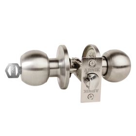 Cerradura pomo oficina/dormitorio bola acero Arnik