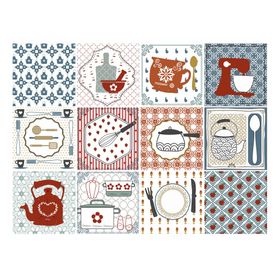 Vinilo adhesivo 15x15 cm Kitchen 12 unidades