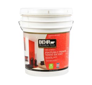 Esmalte al agua interior Mate blanco Behr Premium Plus Tineta