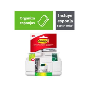 Porta esponja con esponja 5,5x8 cm blanco