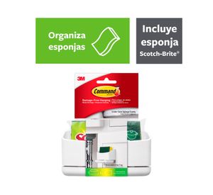 Porta esponja con esponja 5,5x8 cm blanco