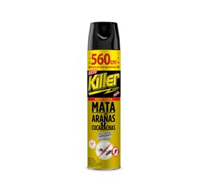 Spray aerosol killer mata arañas y cucarachas 560 cm3 amarillo Killer