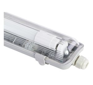 Equipo estanco 1L LED 126cm blanco/gris Drl
