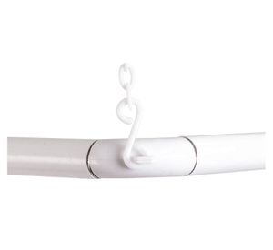 Barra angular baño 19 mm 75x175 cm blanco Metalhsa