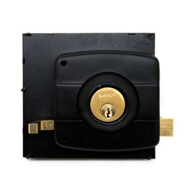 Cerradura sobreponer con caja 210R negro Safer