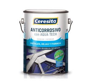 Anticorrosivo 1 galón Aqua Tech gris mate Ceresita
