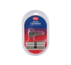 Cilindro europerfil 70 mm 5 pin 3 llaves níquel satinado Poli