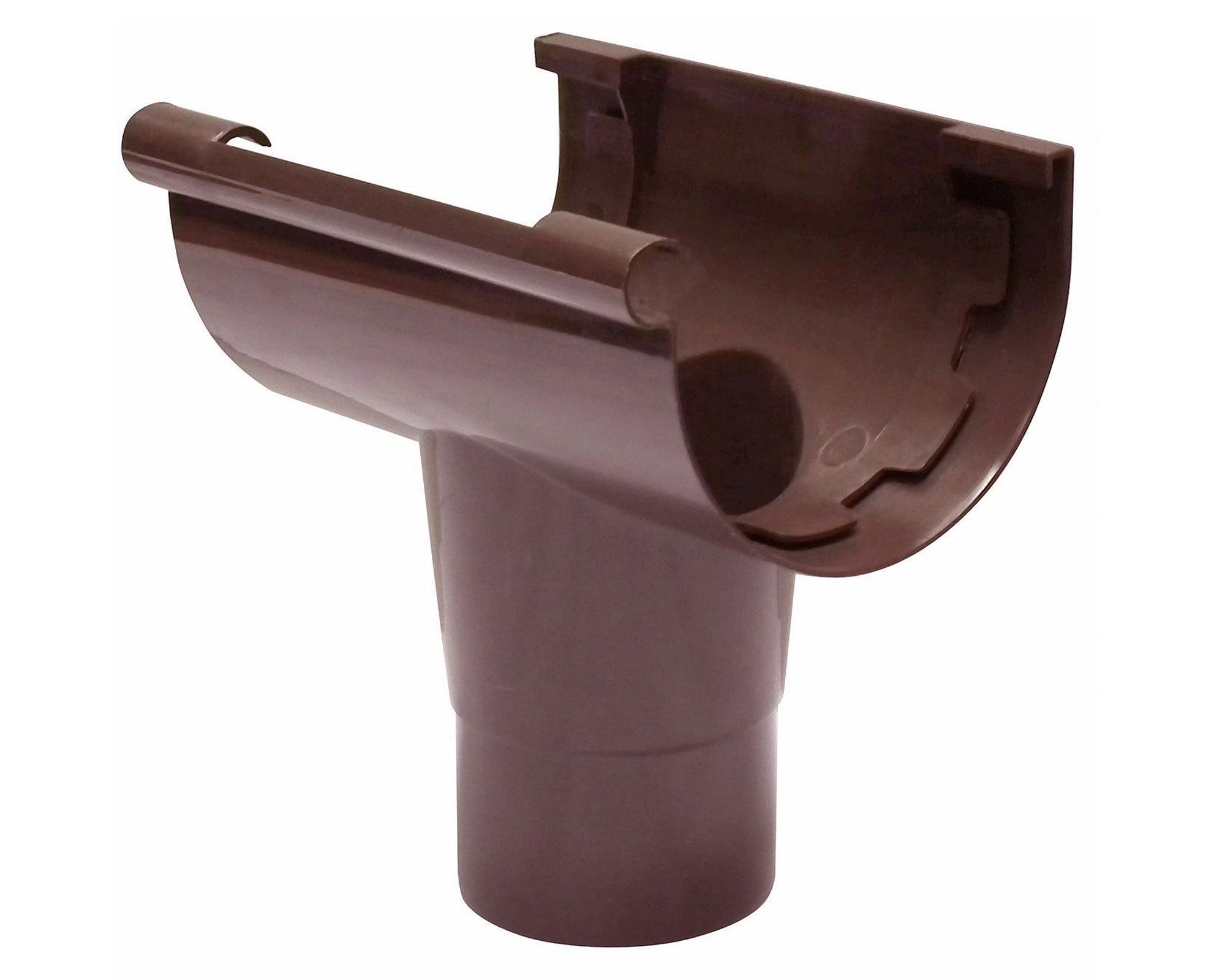 Bajada canaleta PVC marrón