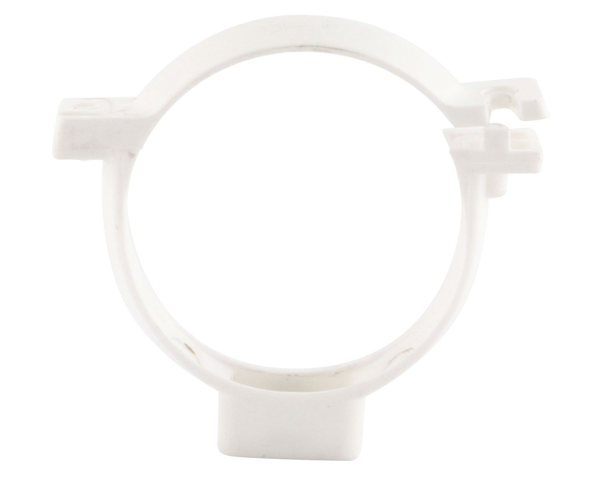 Abrazadera tubo de bajada PVC blanco