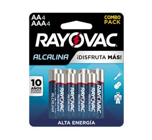 Pilas alcalinas 4xAA + 4xAAA Rayovac