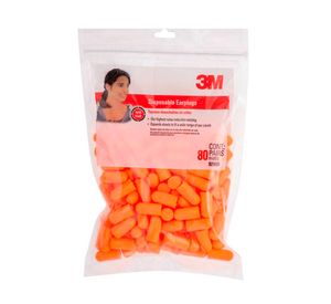 Tapón auditivo desechable 80 pares naranjo