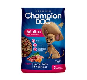 Alimento perro 3 kg raza pequeña carne, pollo y vegetales Champion Dog