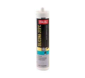 Silicona 280 ml Alta temperatura negro Italsil