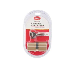 Cilindro europerfil 70 mm 5 pin 3 llaves bronce satinado Poli