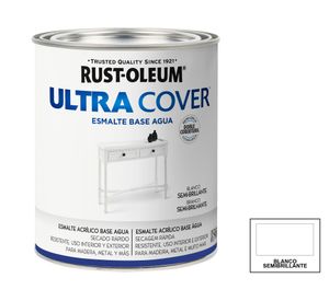 Esmalte al agua 946 ml Ultra cover blanco semi brillante Rust-Oleum
