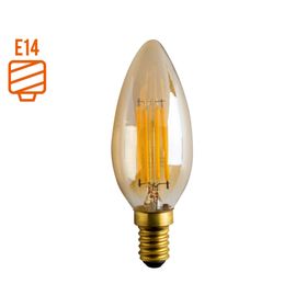 Ampolleta filamento LED 40W E14 luz cálida Ledzone