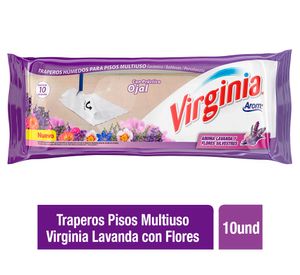 Trapero multiusos con ojal lavanda y flores silvestres 10 unidades Virginia
