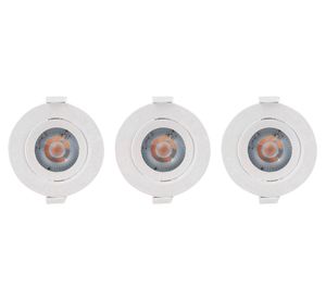 Foco embutido 1L 9 cm LED blanco 3 unidades Drl